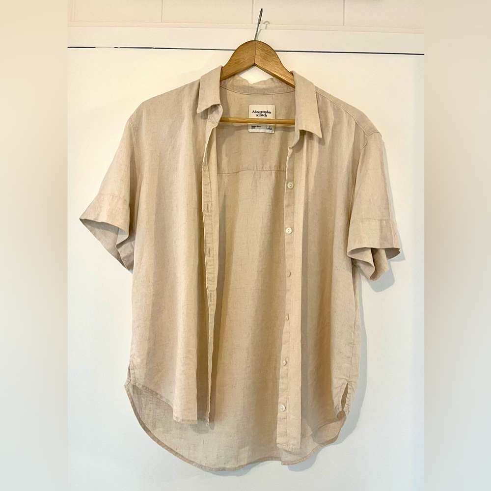 Abercrombie and Fitch Linen Blend Men’s Shirt Size Small